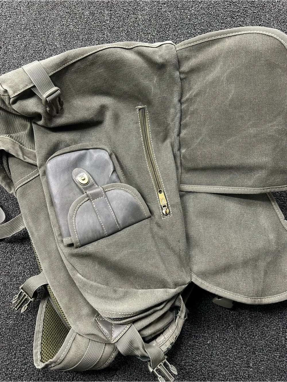 Diesel Backpack Bag Spare Parts Streetwear Techwear Gray Multipocket Strap